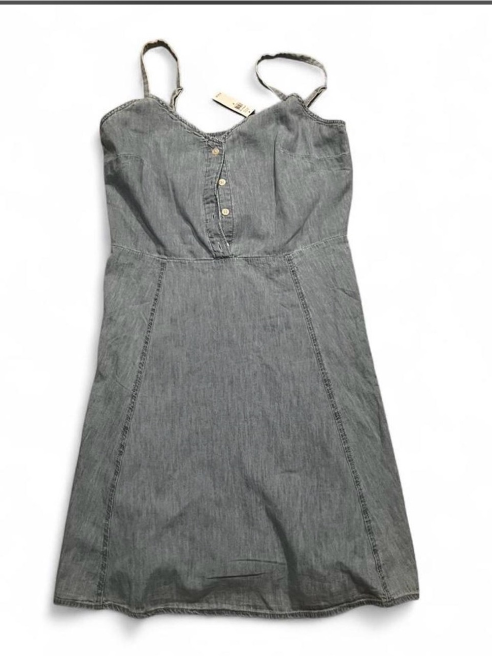 GAP Blue Chambray Spaghetti-Strap Mini Dress 100% cotton
